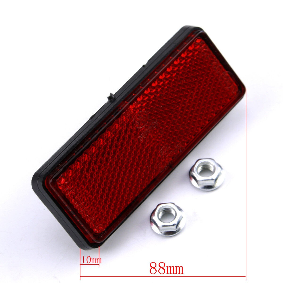 Red Rear Rectangular Reflector for 50cc-250cc 110cc 150cc ATV Dirt Bike Go Kart