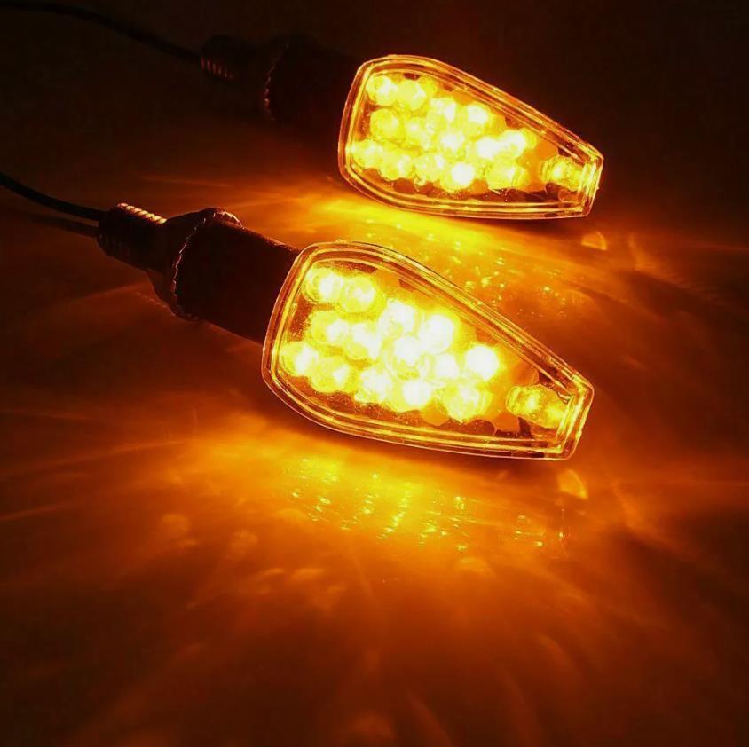 4X Mini Motorcycle LED Turn Signals Blinker Light Indicator Amber Lamp Universal