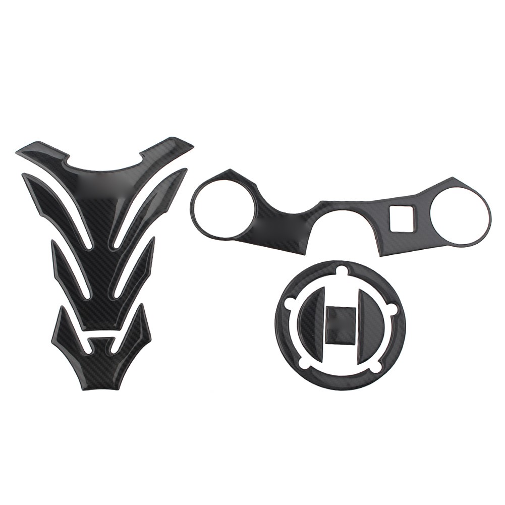 Protector 3D Decal Gas Tank Pad Stickers for GSXR 1000 750 600 Real Carbon Fiber