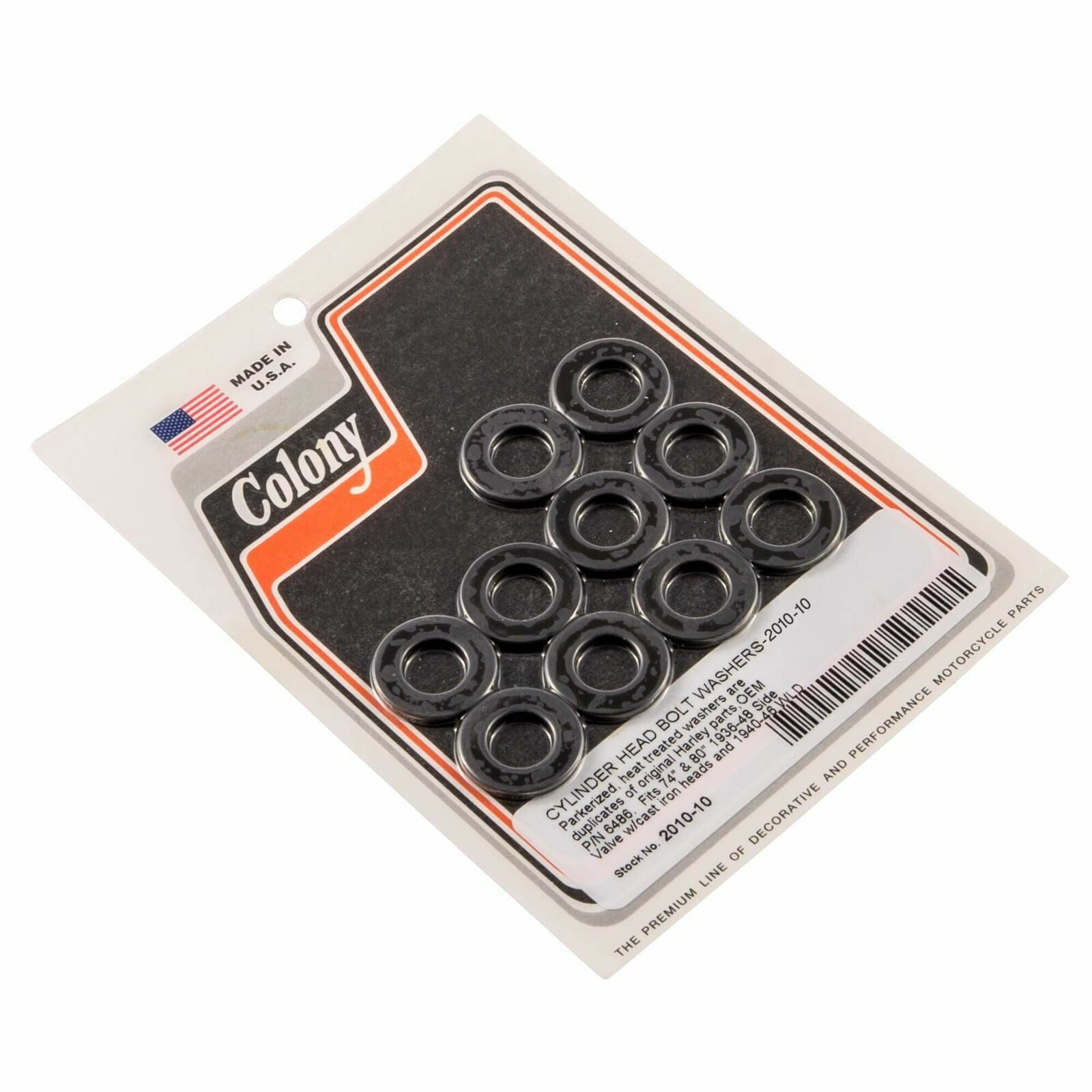HEAD BOLT WASHERS Harley Flathed VL UL & WLD ’36-48 w/ Iron Heads . . 2010-10