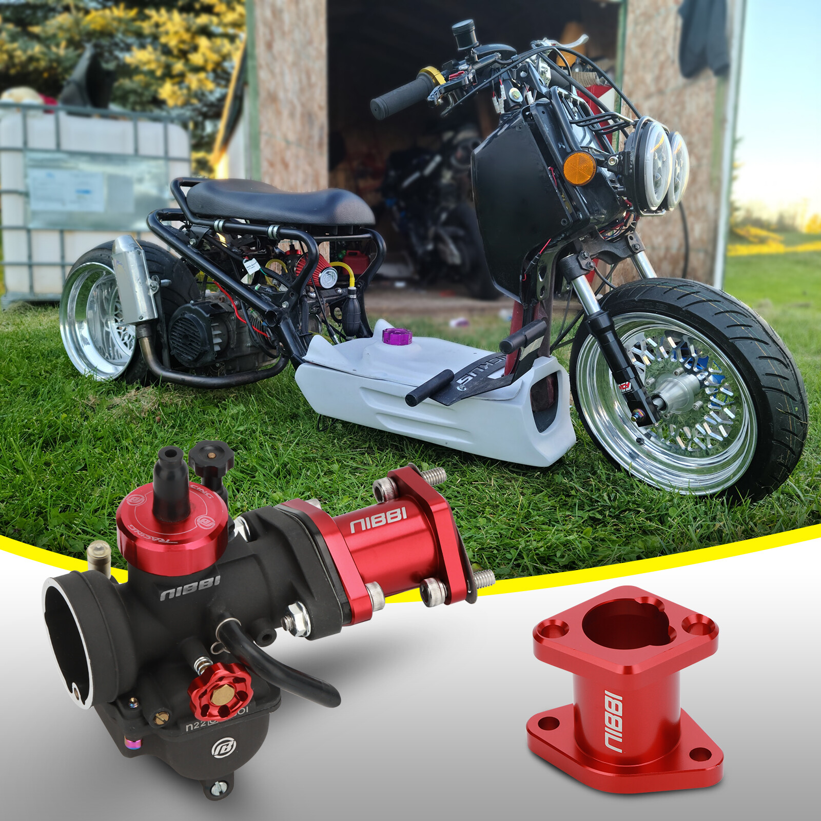 NIBBI PE24 Carburetor Kit For Predator 212 Mini Bike Go Kart BT200X MB200 KT196