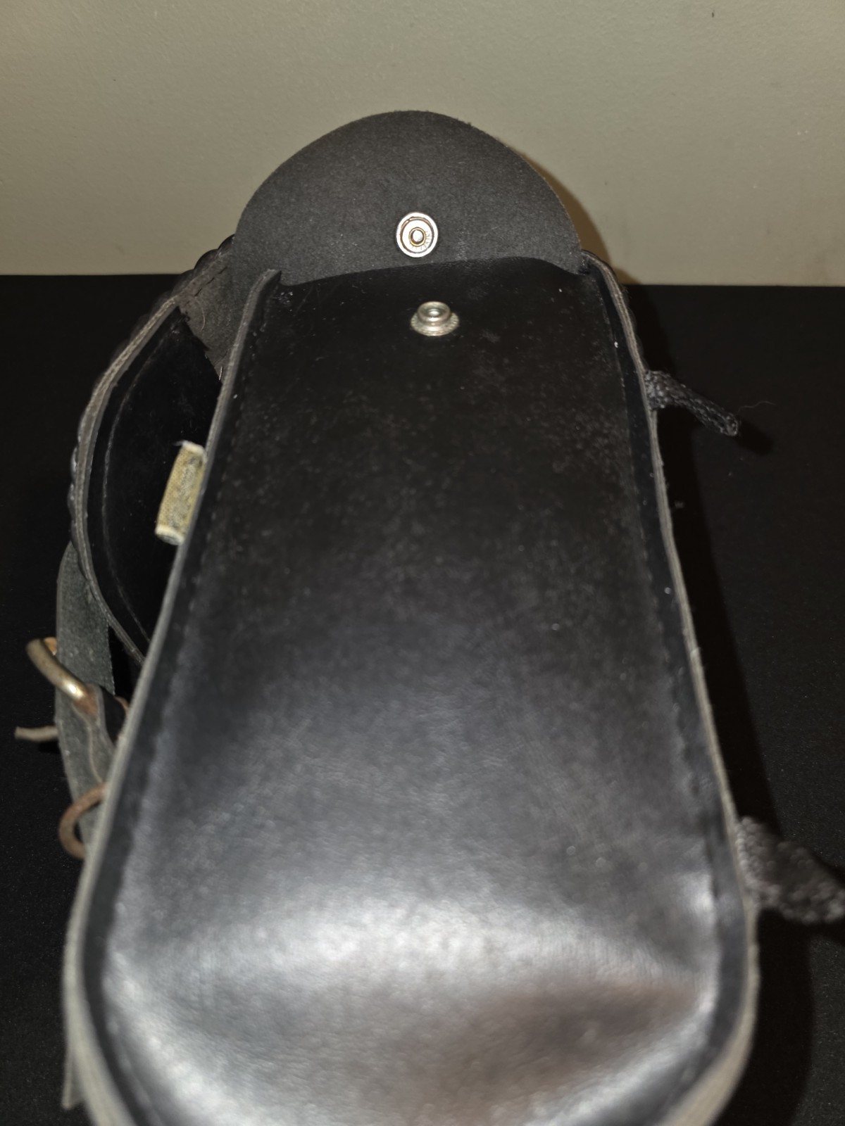 Willie & Max Motorcycle Faux Leather Sissy Bar Saddle Bag Braided Made In USA