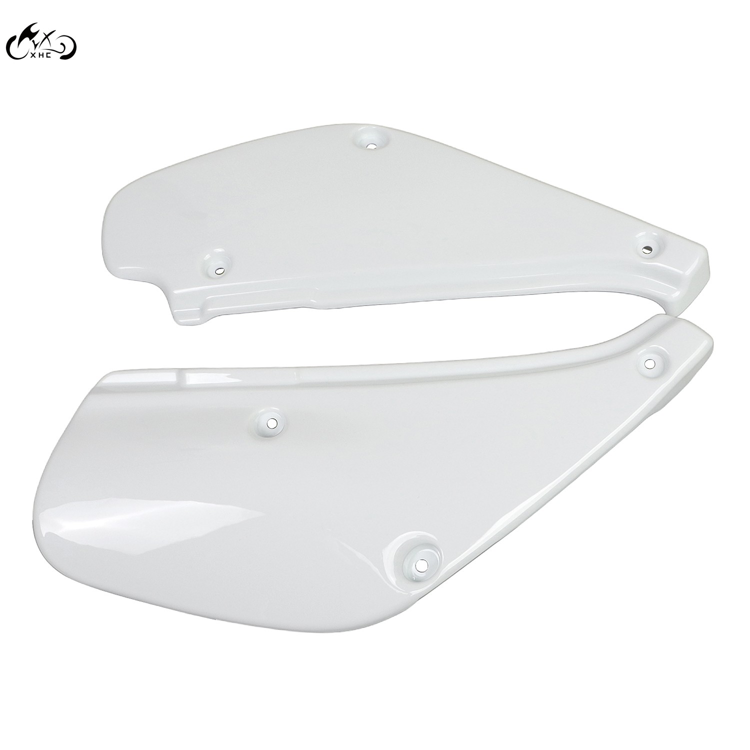 White Left & Right Side Panel Plates Covers Kit For Honda XR80R XR100R 1988-2000