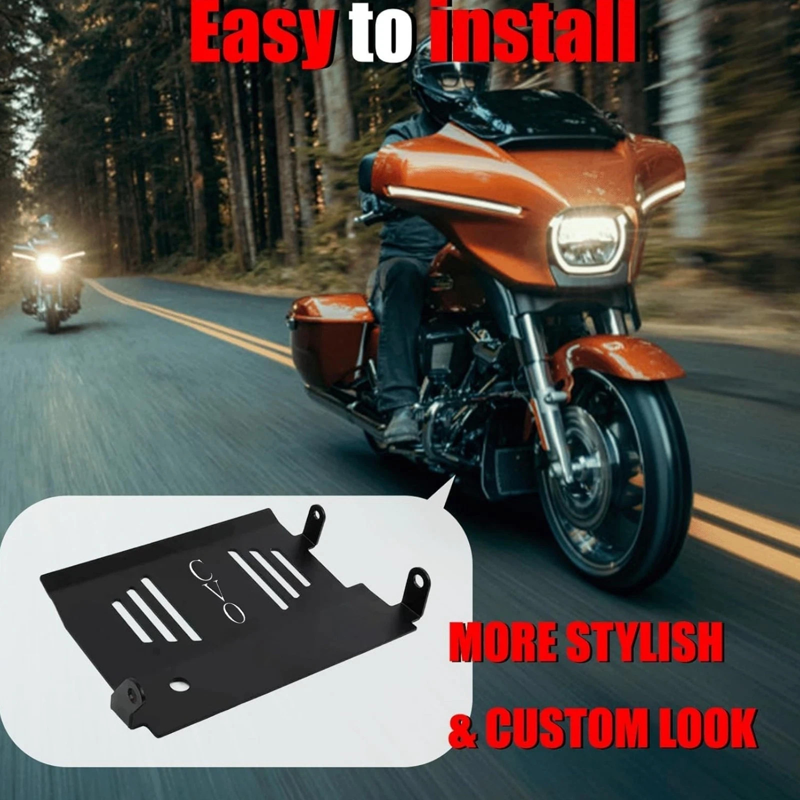 Skid Plate Lower Engine Chassis Guard Protector For CVO Road Glide Street Glide