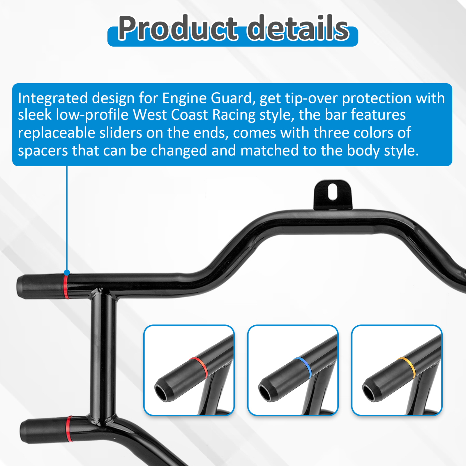 1.25″ Flat Out Engine Guard Crash Bar for Harley Road Glide Electra Glide 97-23