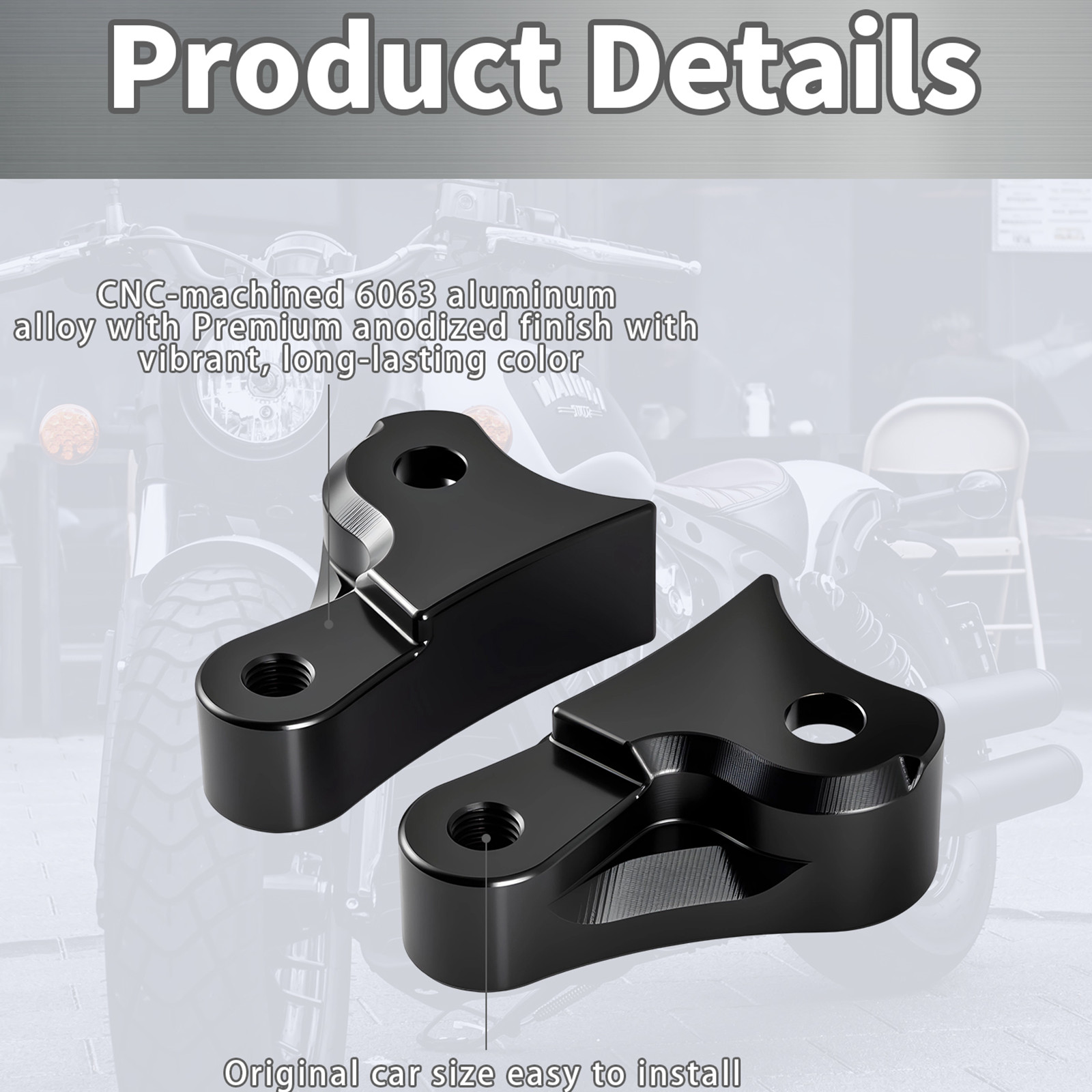 1.5” Inch Lowering Blocks Kit for 2009-2026 Harley Touring Road Glide Rear Slam