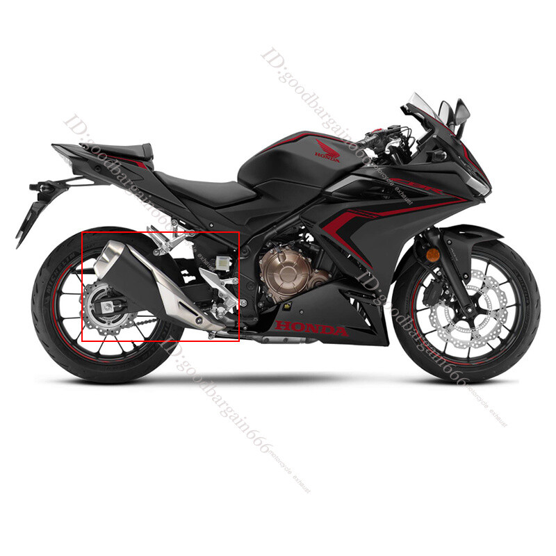 For Honda CBR500R CB500X CB500F Exhaust Tips Mid Link Pipe 51mm Muffler Escape