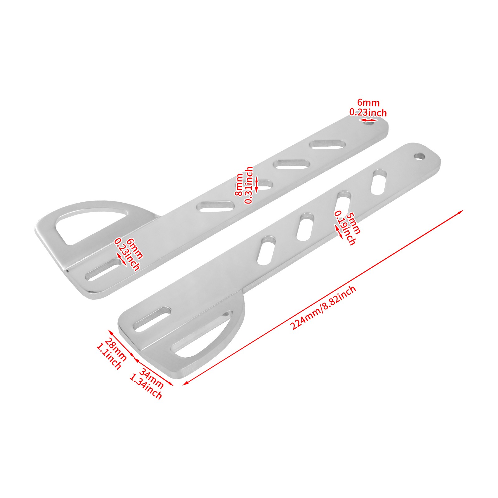 Chrome Front Fork Tie Down Brackets Mounting Holder Fit For Harley Softail 00-24