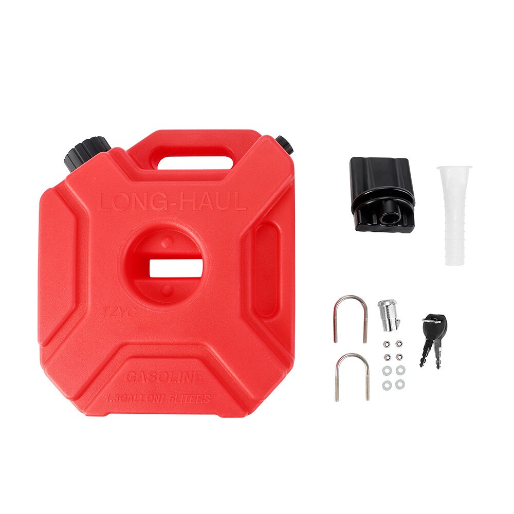 5L Motorcycle Gas Can Red Oil Petrol Fuel Tank Container For ATV UTV Gokart Car