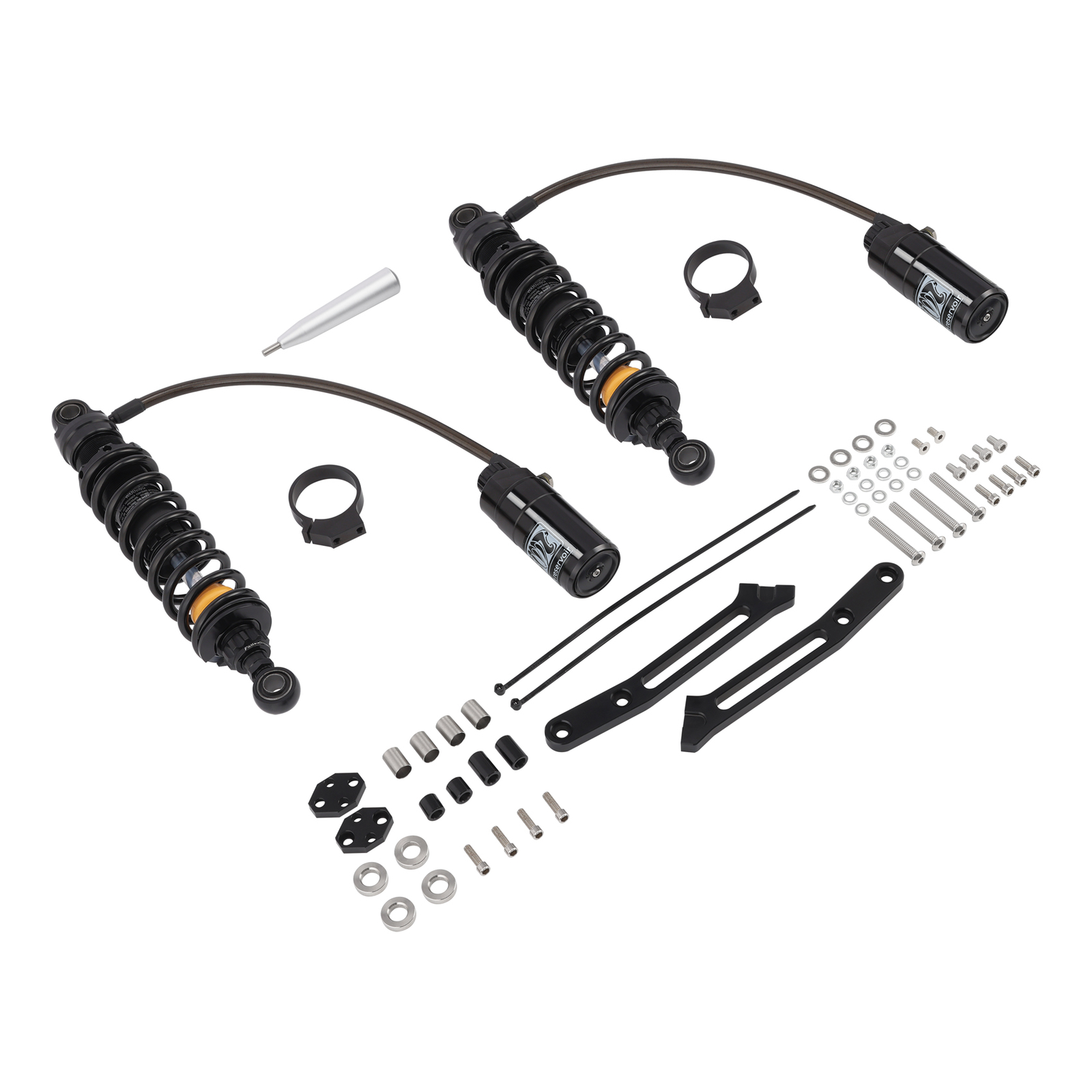 Remote Reservoir Rear Suspensions Shock Fit For Harley Touring Road Glide 14-24
