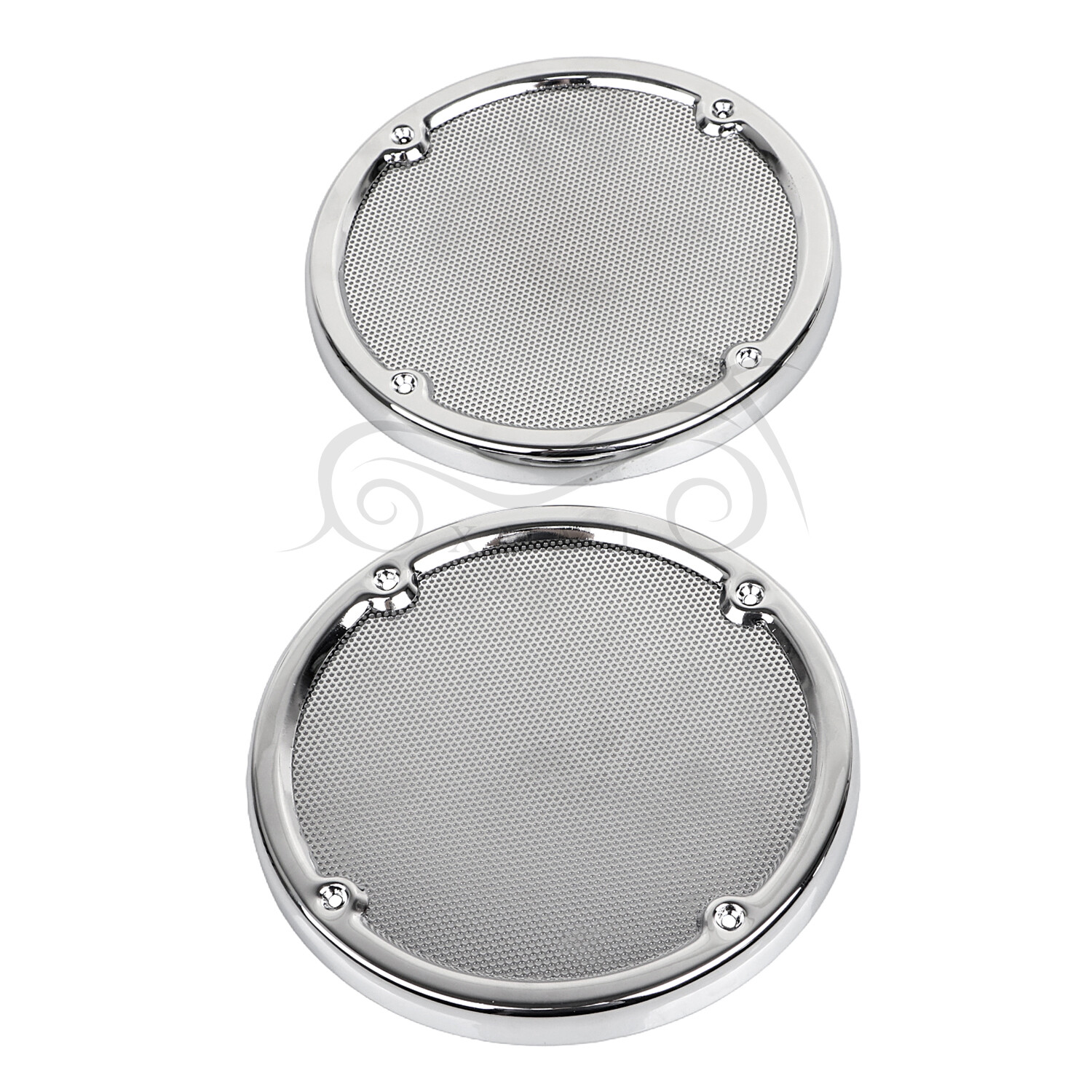 Chrome Rear Tour-Pak Speaker Trim Mesh Cover Kit For Harley Ultra Limited FLHTK