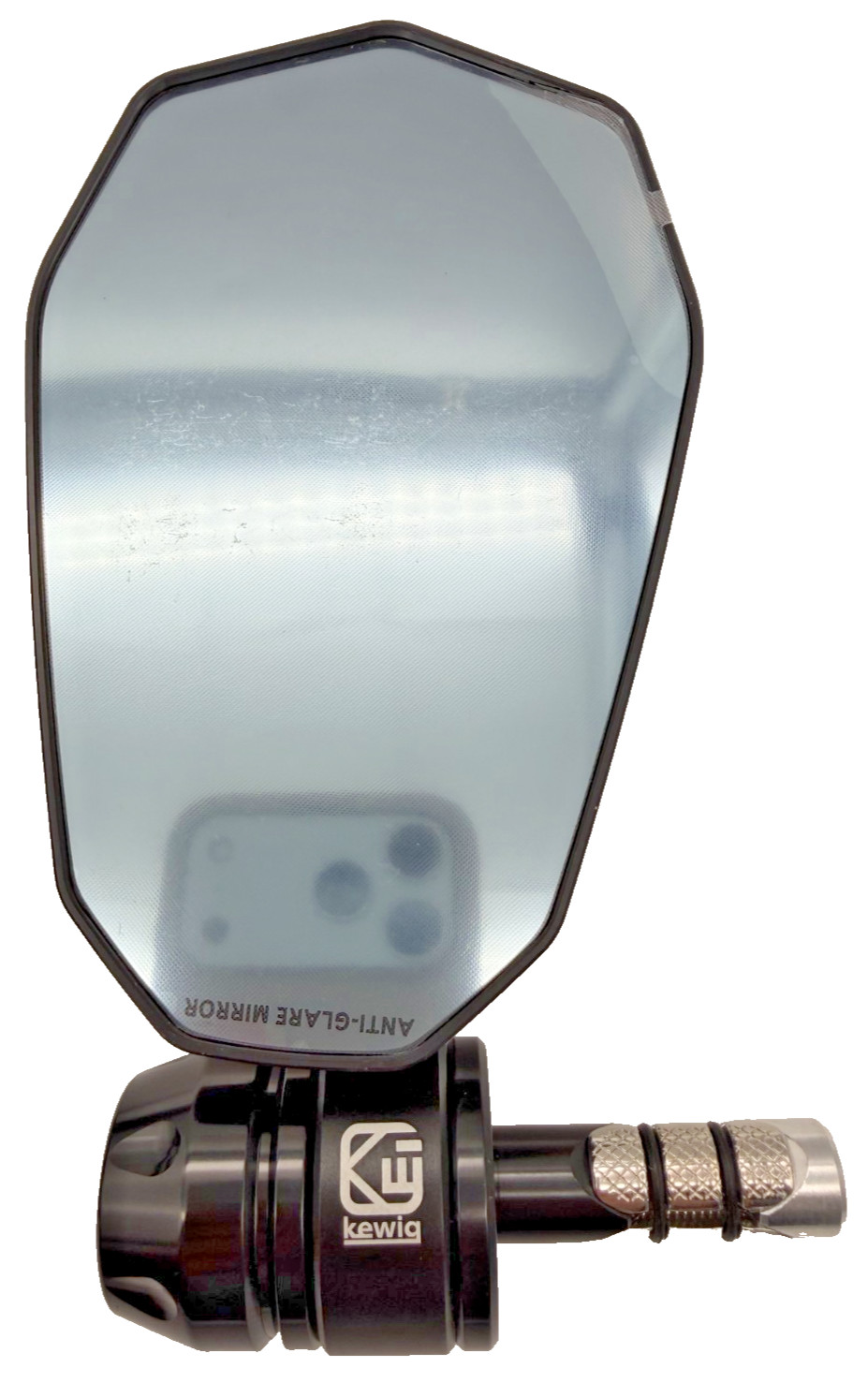 RM-203 Bar End Mirrors Manual Fold Foldable Blue Lens Universal Motorcycle Pair