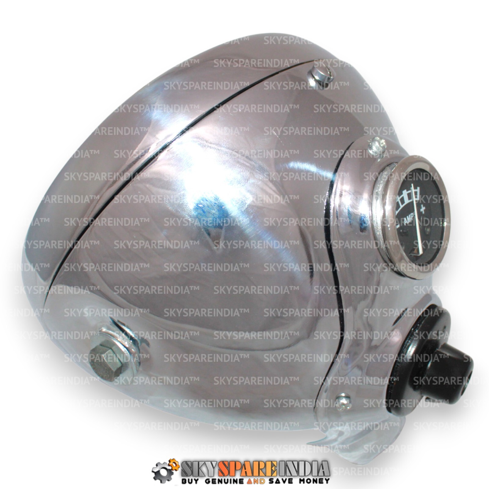 Lucas 7″ Tripod Headlight Assey Compatible With Royal Enfield BSA Norton Triumph