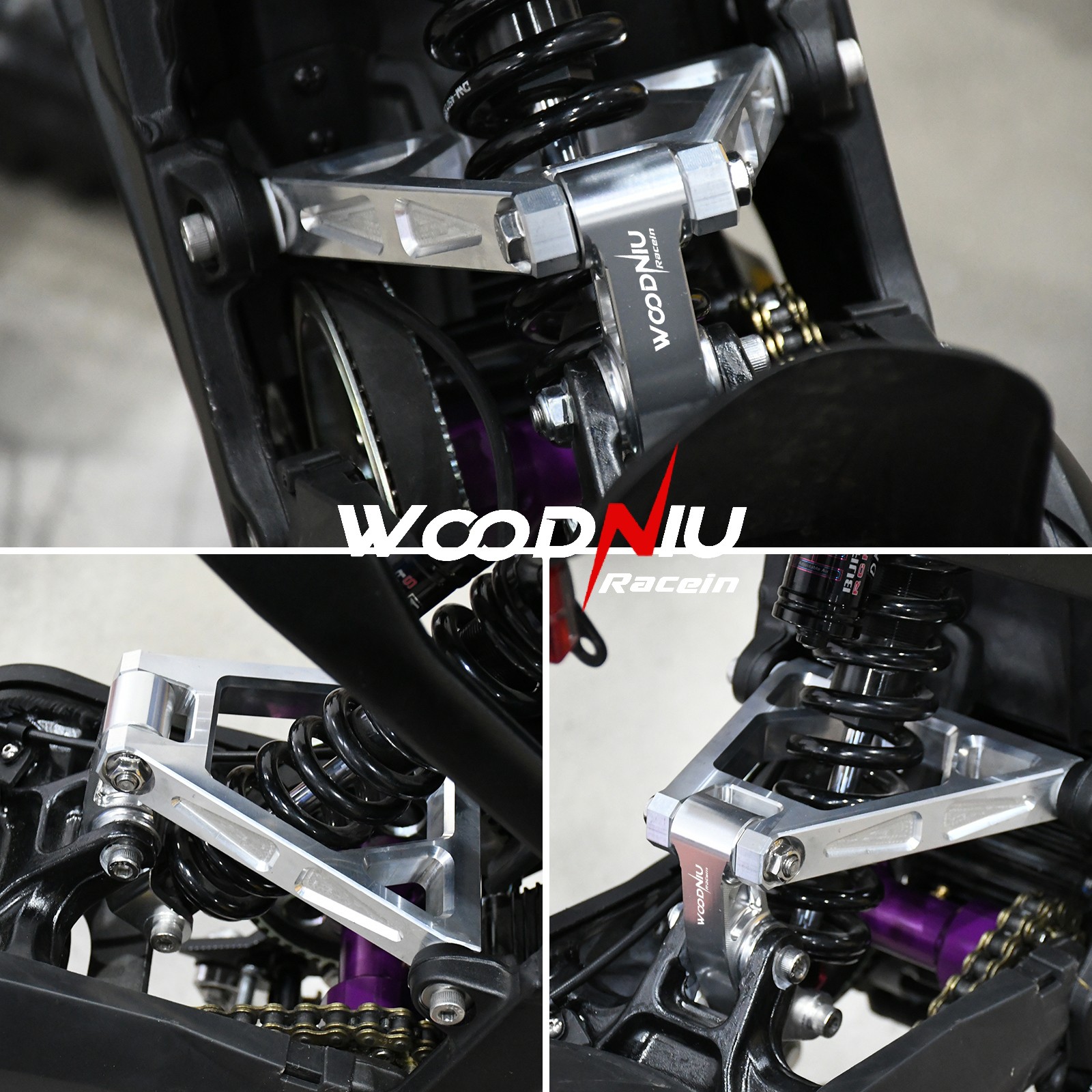 CNC Aluminum Alloy For Surron Light Bee X S Rear Suspension Linkage Billet Shock