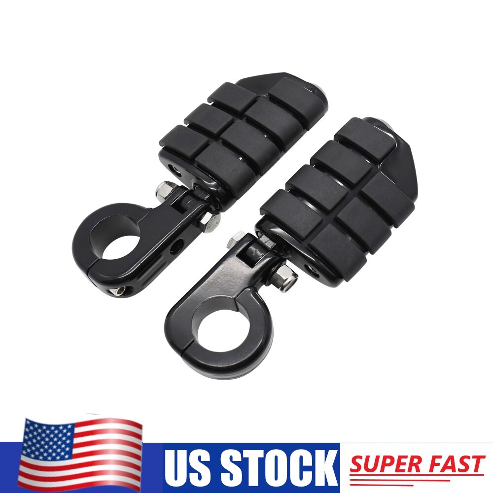Black Short Footpegs w/ Mounts 1.25″ Crash Bar For Indian Challenger Dark Horse
