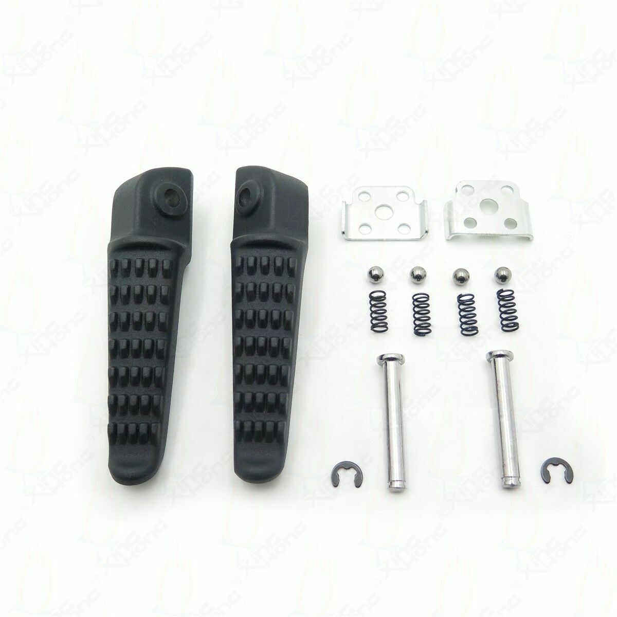 Black Rear Foot Pegs Footrest For Kawasaki ZX-6R 03-11 ZX-9R 98-03 ZX-10R 04-12