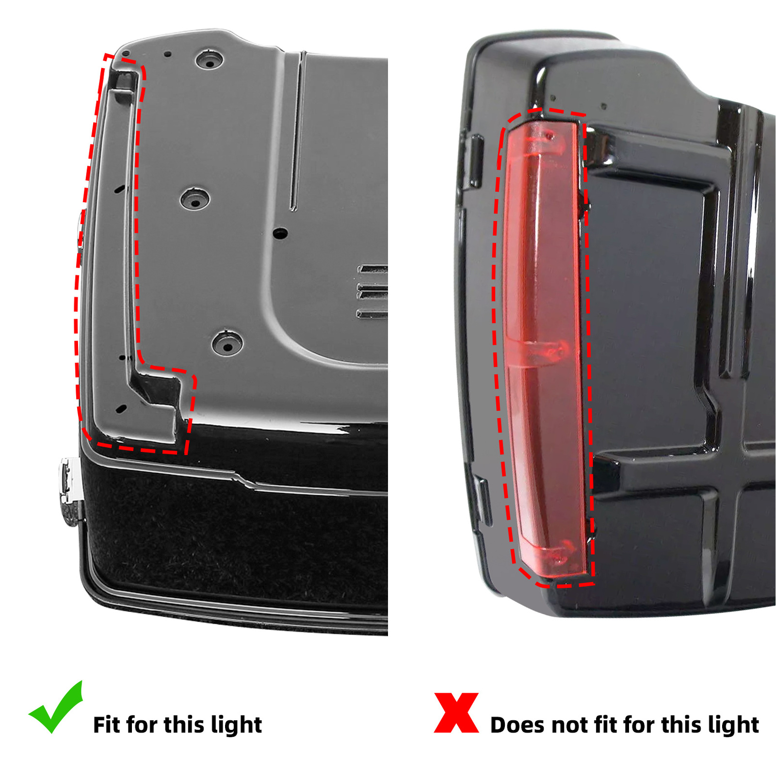 Pack Accent Side Marker Panel LED Light For Harley Tour Pak Touring 2006-2024 US
