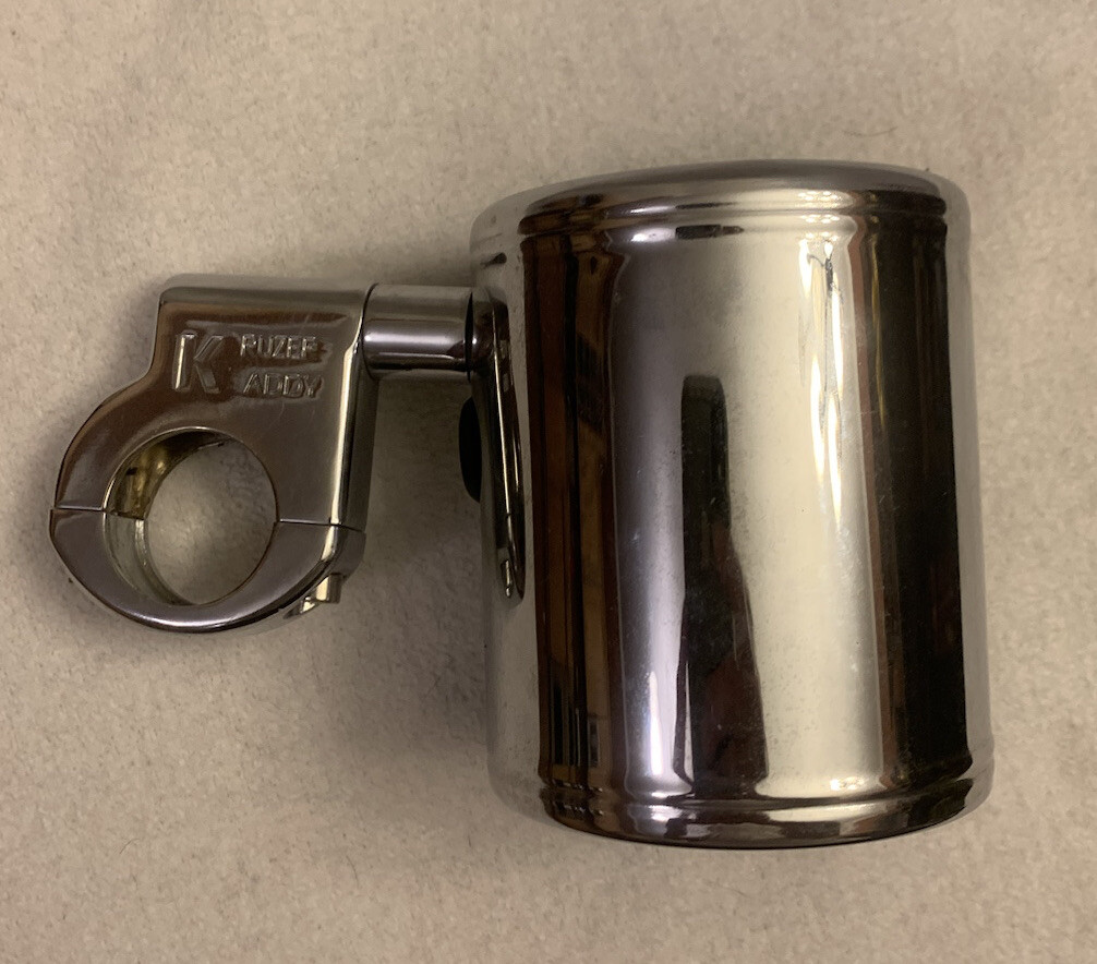 KRUZER KADDY CHROME FINISH CUPHOLDER FOR HANDLEBARS