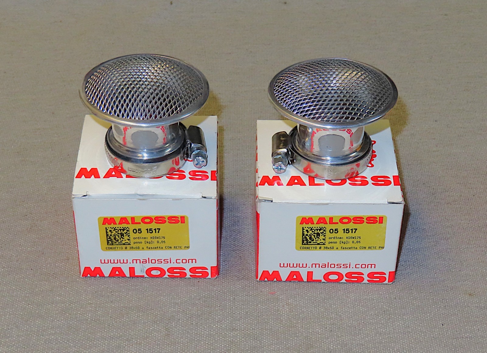 Malossi Clamp-On Velocity Stacks for Dellorto PHBH, PHF 24 32 36mm Ducati, Guzzi