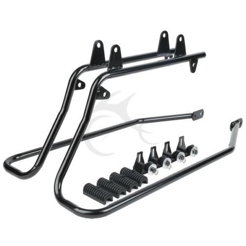4″ Stretched Saddlebag & Conversion Bracket Fit For Harley Softail Deluxe 84-17