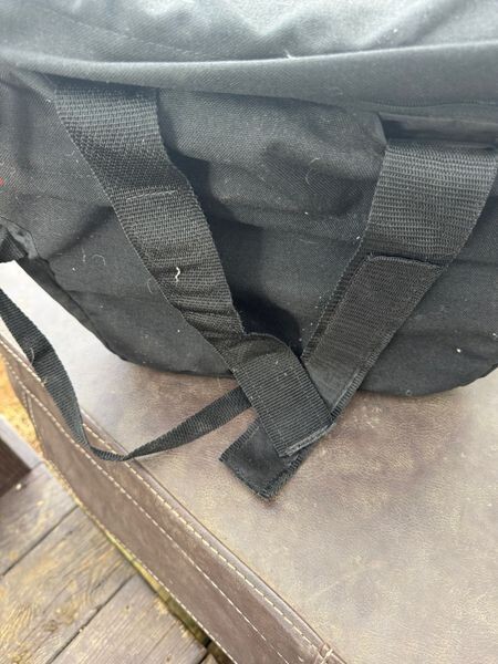 Lot 2 OSI Deluxe Black Throwover Universal Fit Motorcycle Saddlebags