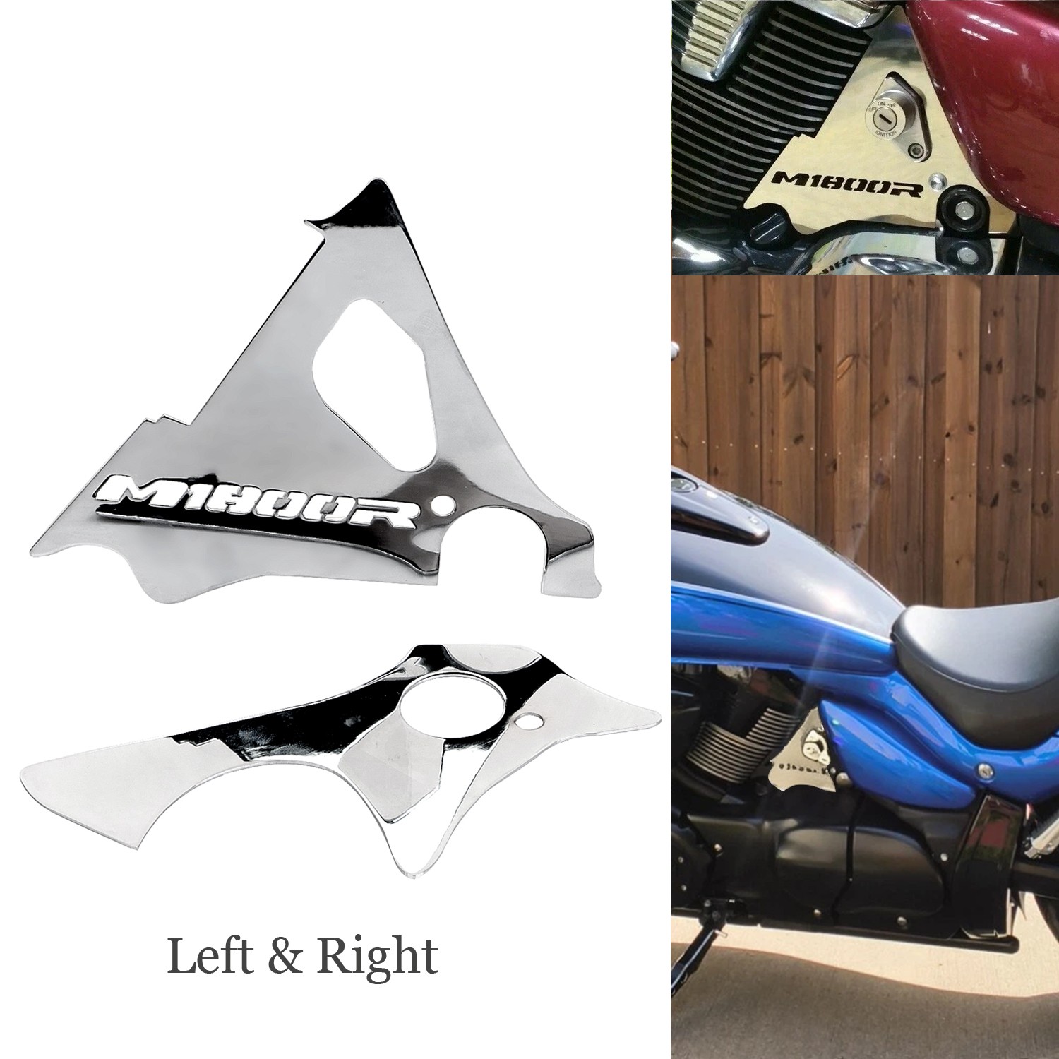 Engine Side Covers Frame Fillers Keyhole For Suzuki BOULEVARD M109R M1800R