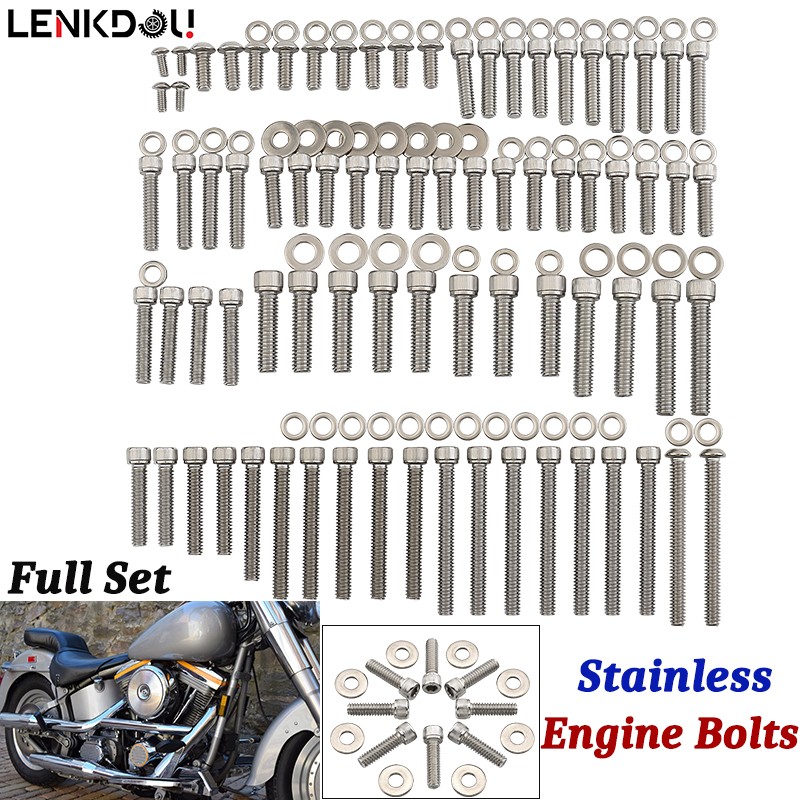 Engine Stainless Bolts Kit For Harley Softail Family Heritage Standard 1987-1999