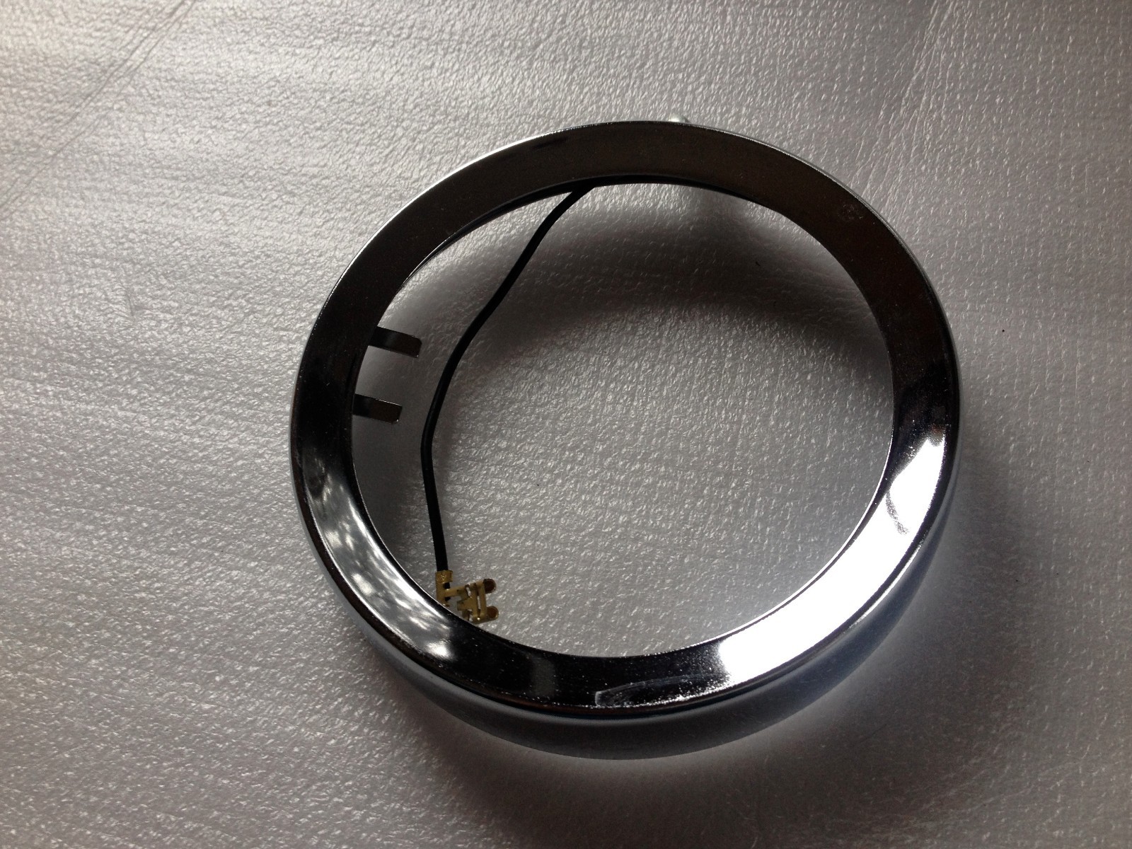 Original Vintage C.E.V. Chrome Rim for Motorcycle Headlamp 105mm Mod. 6502 NOS