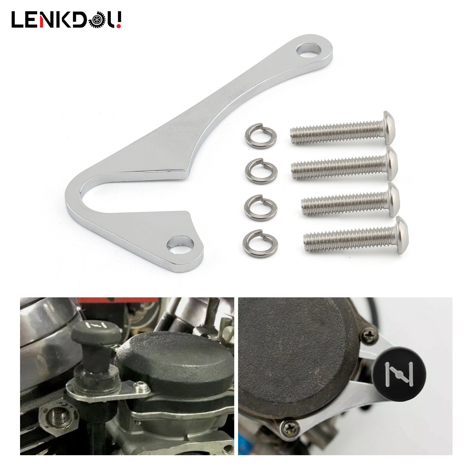 For Harley Sportster 883 Dyna CV Choke Cable Relocation Bracket Aluminum Chrome