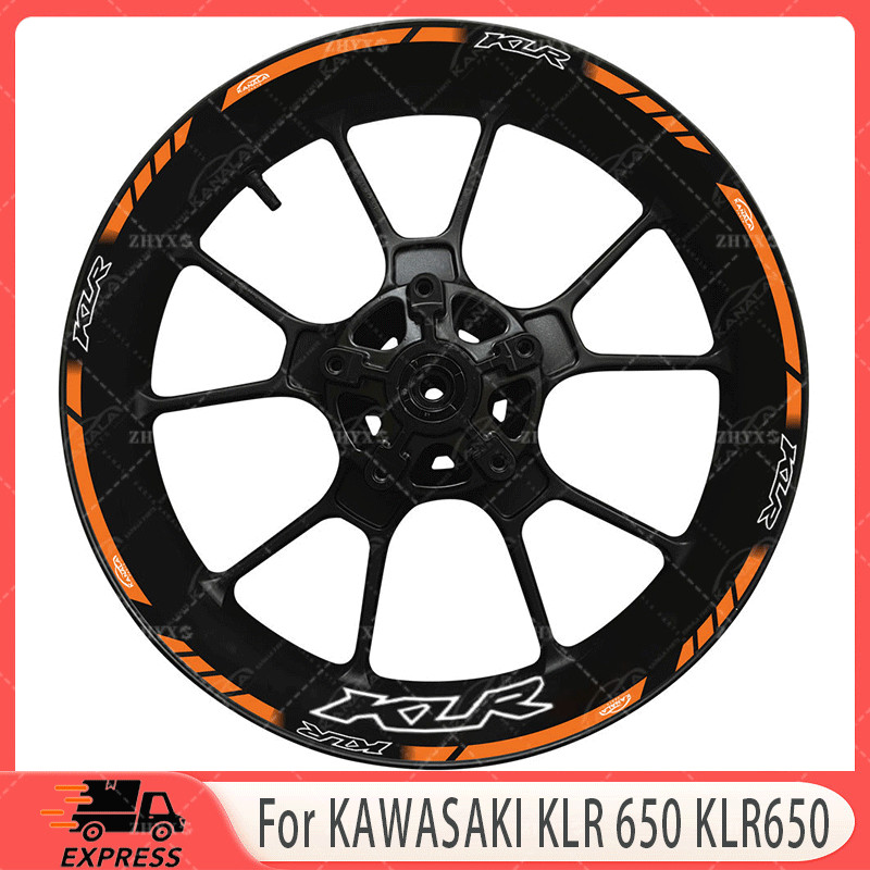 For KAWASAKI KLR 650 KLR650 Motorcycle 17″ Front Wheel + Rear Wheel Hub Sticker