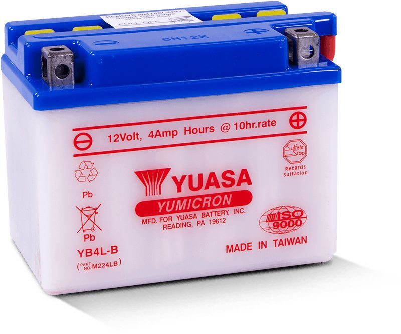 Yuasa Conventional YB4LB 12 Volt Battery For Honda Express 50SR NX50 1981-1982