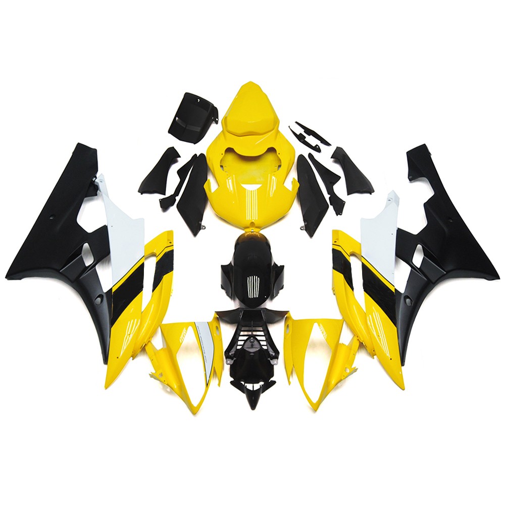 Bodywork Fairing Kit for Yamaha YZF600 R6 2006 2007 r6 ABS Fairings Yellow White