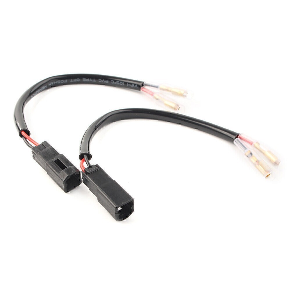 2 Pcs New Turn Signal 2-Wire Connector Harness W/Sleeve For Ducati 848 1098 1198