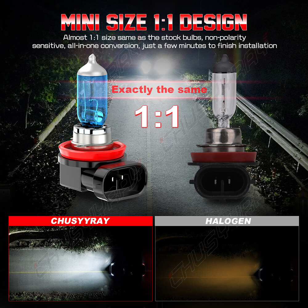 H11 H8 H9 Halogen Headlight Bulbs 5000K For Suzuki GSXR 750 600 GIXXER 2008-2009