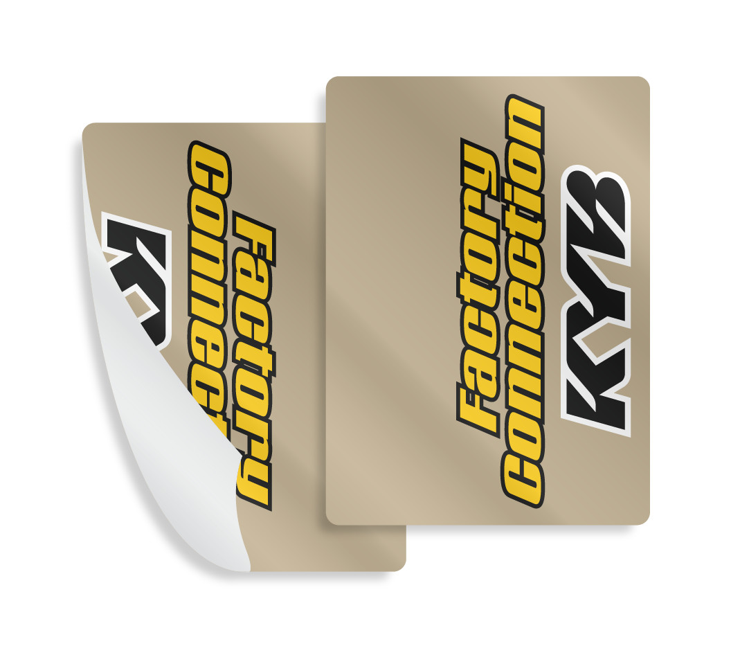 Factory Connection KYB Fork Stickers Suspension Decals Set (9×6.5)