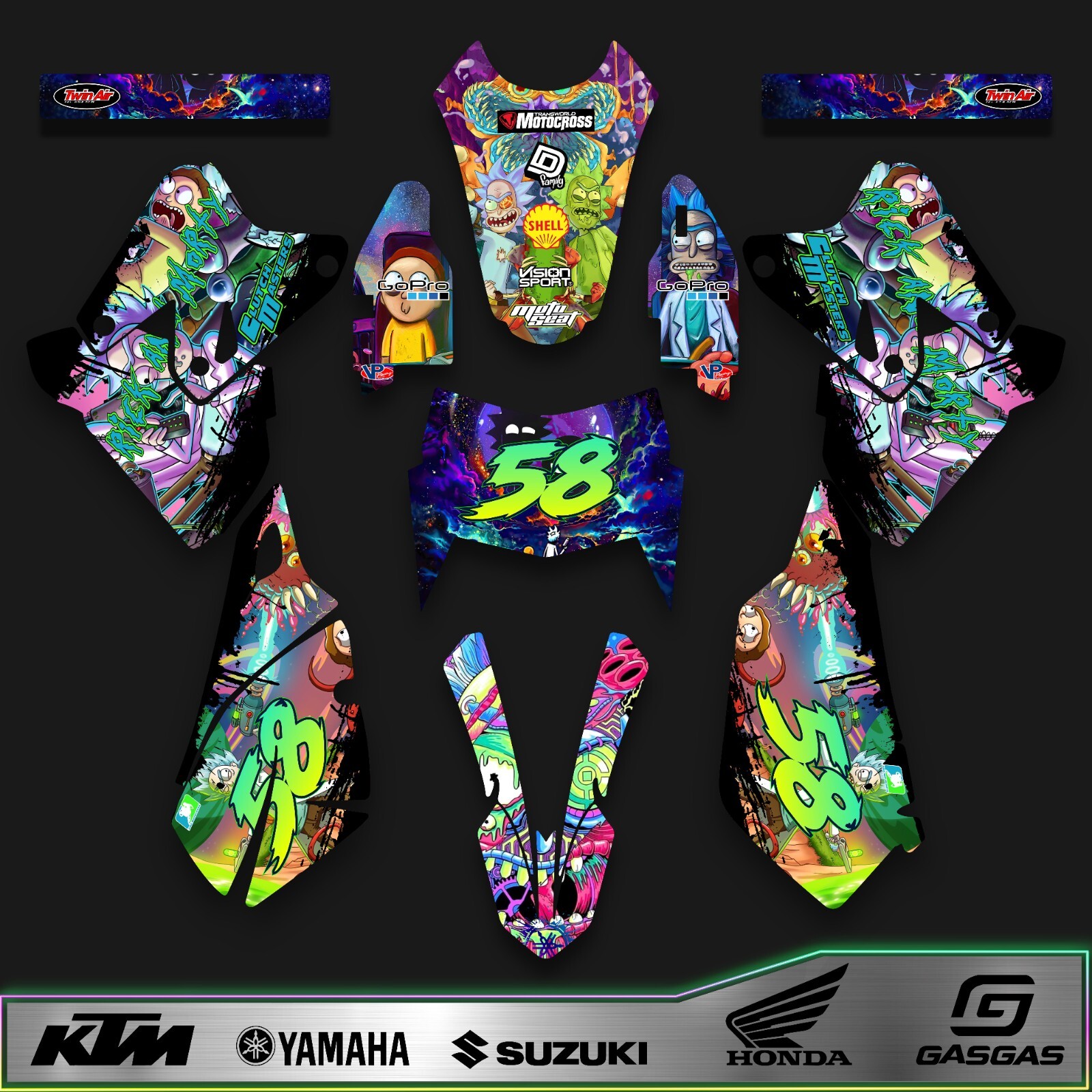 Graphics Decal Kit For Suzuki DRZ400SM (All Years) DRZ 400 SM