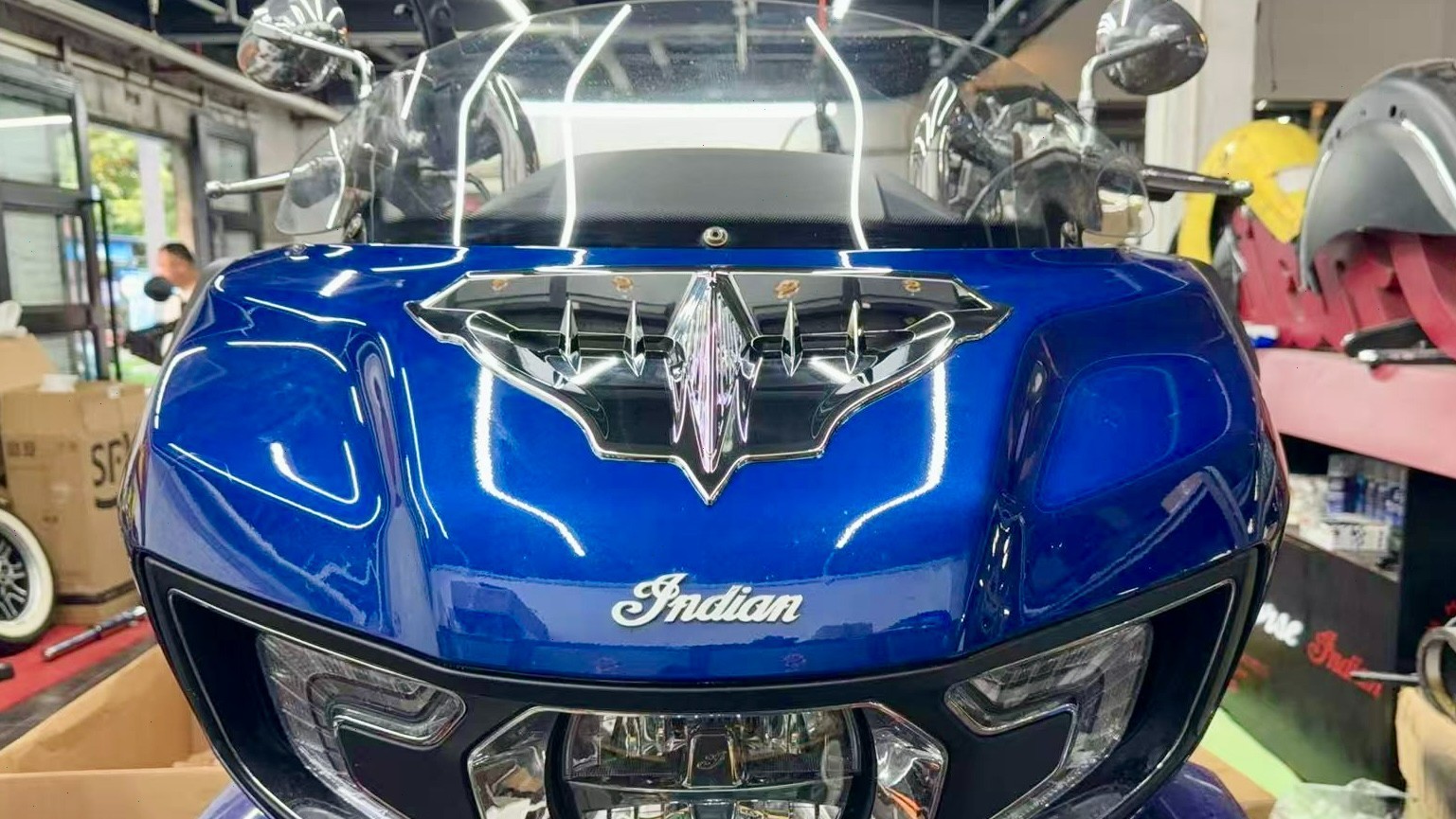 Bright Black Fairing Vent Decorative Cover For Indian Pursuit Dark Horse 2022-25