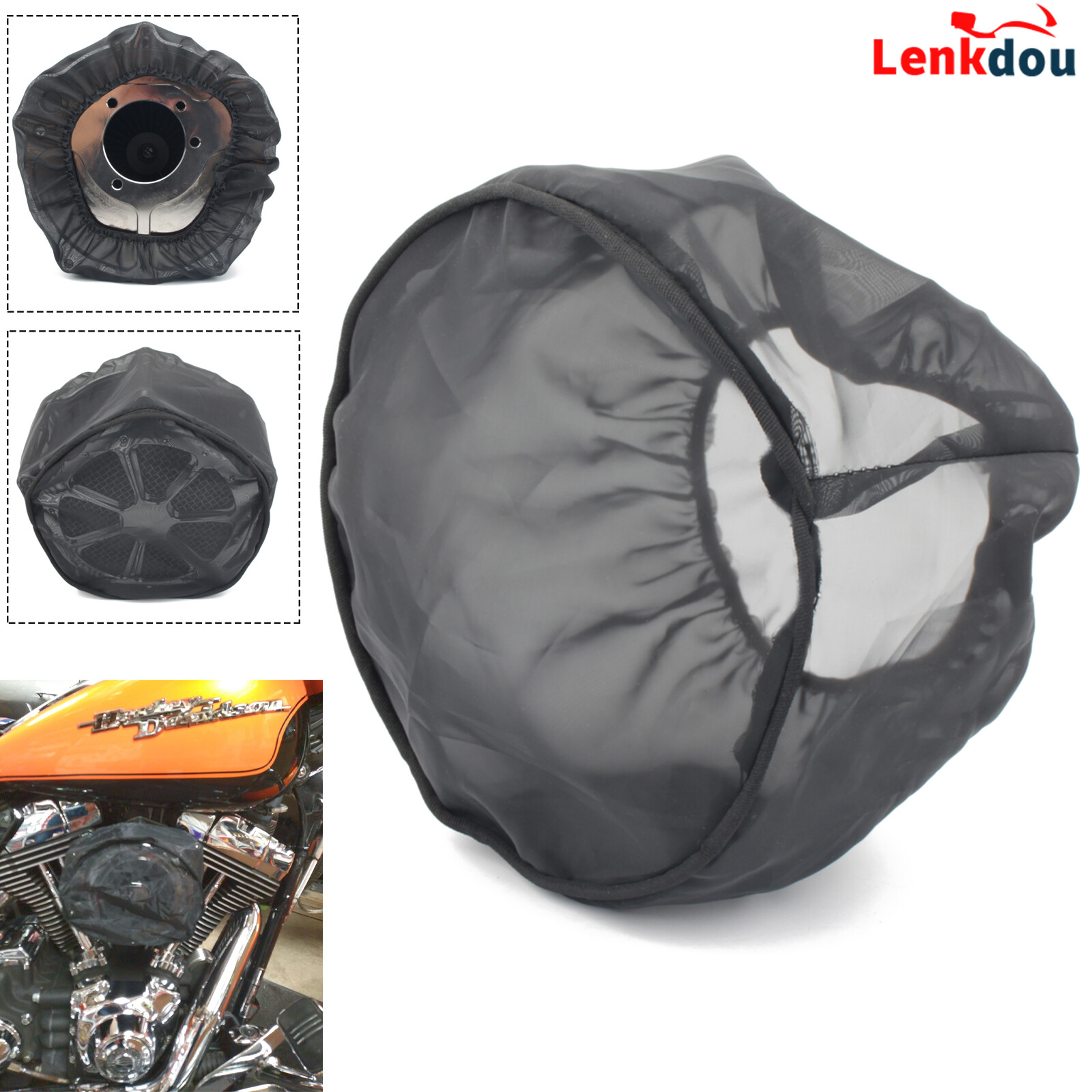 Air Filter Cleaner Dustproof Rain Sock Protective Cover For Harley Touring Dyna