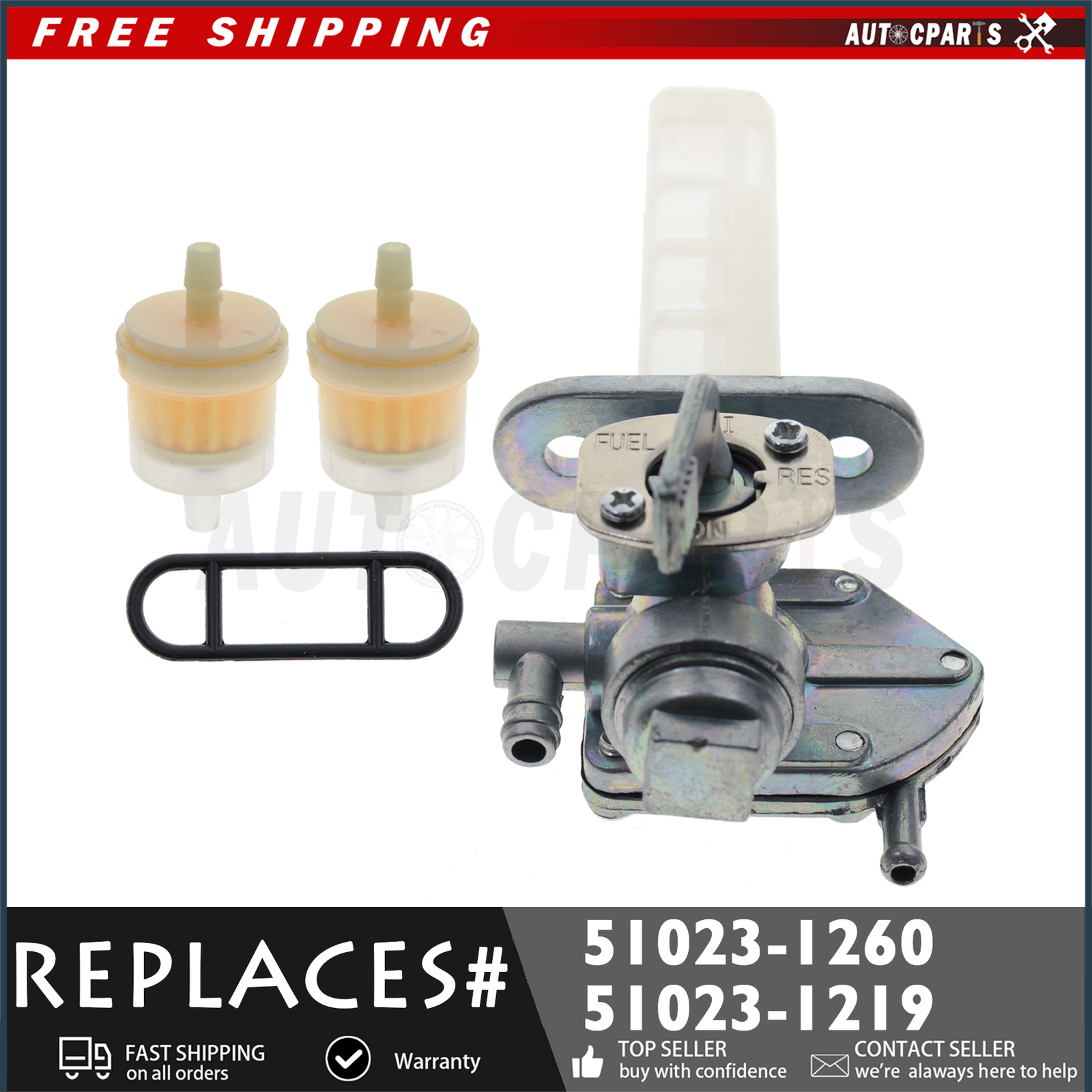 For 1995-2006 Kawasaki Vulcan 800 VN800A VN800B VN800E Fuel Tap Petcock Valve