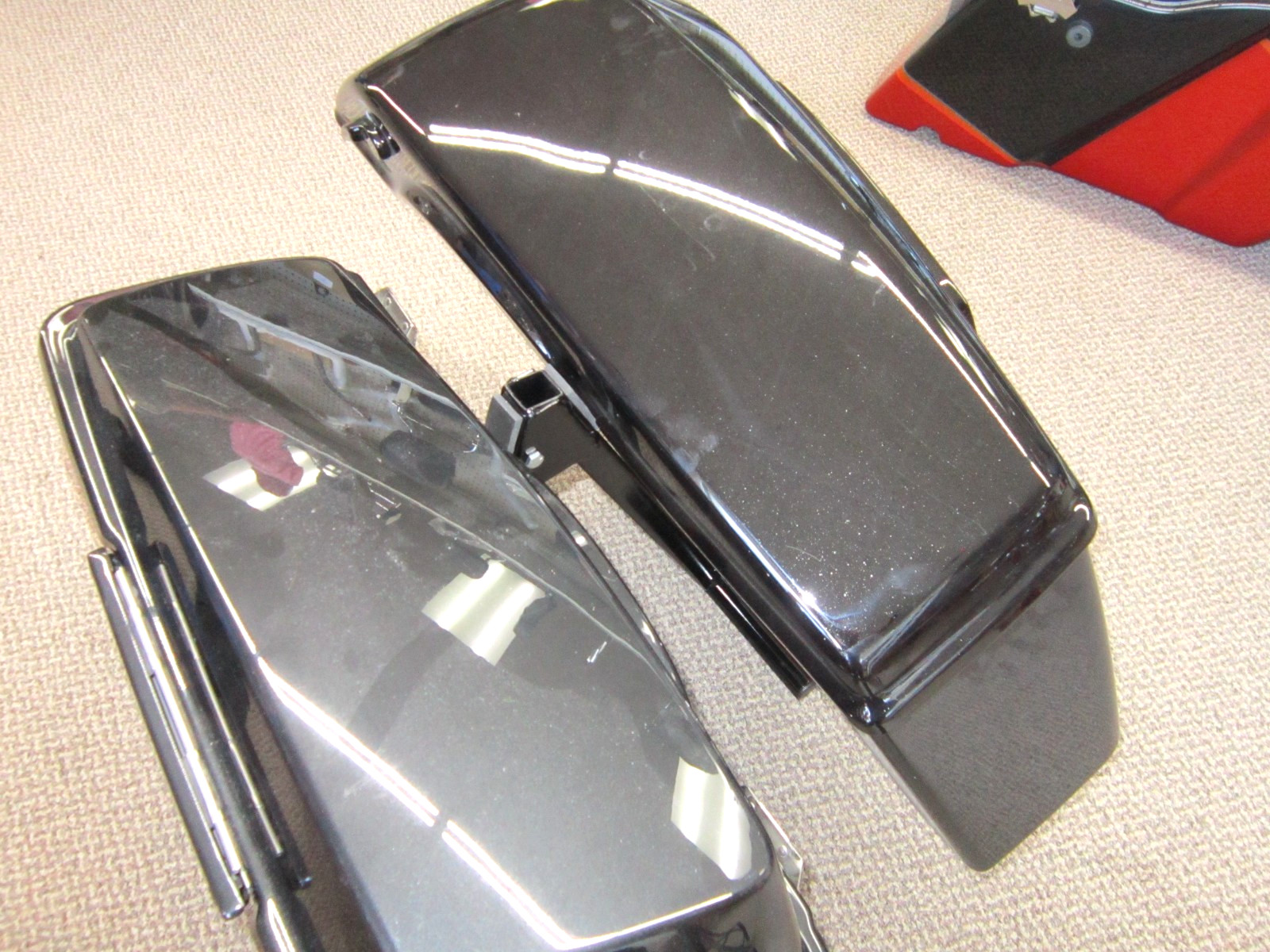 Saddlebag stand for Harley-Davidson Touring Saddlebags Black powder coated