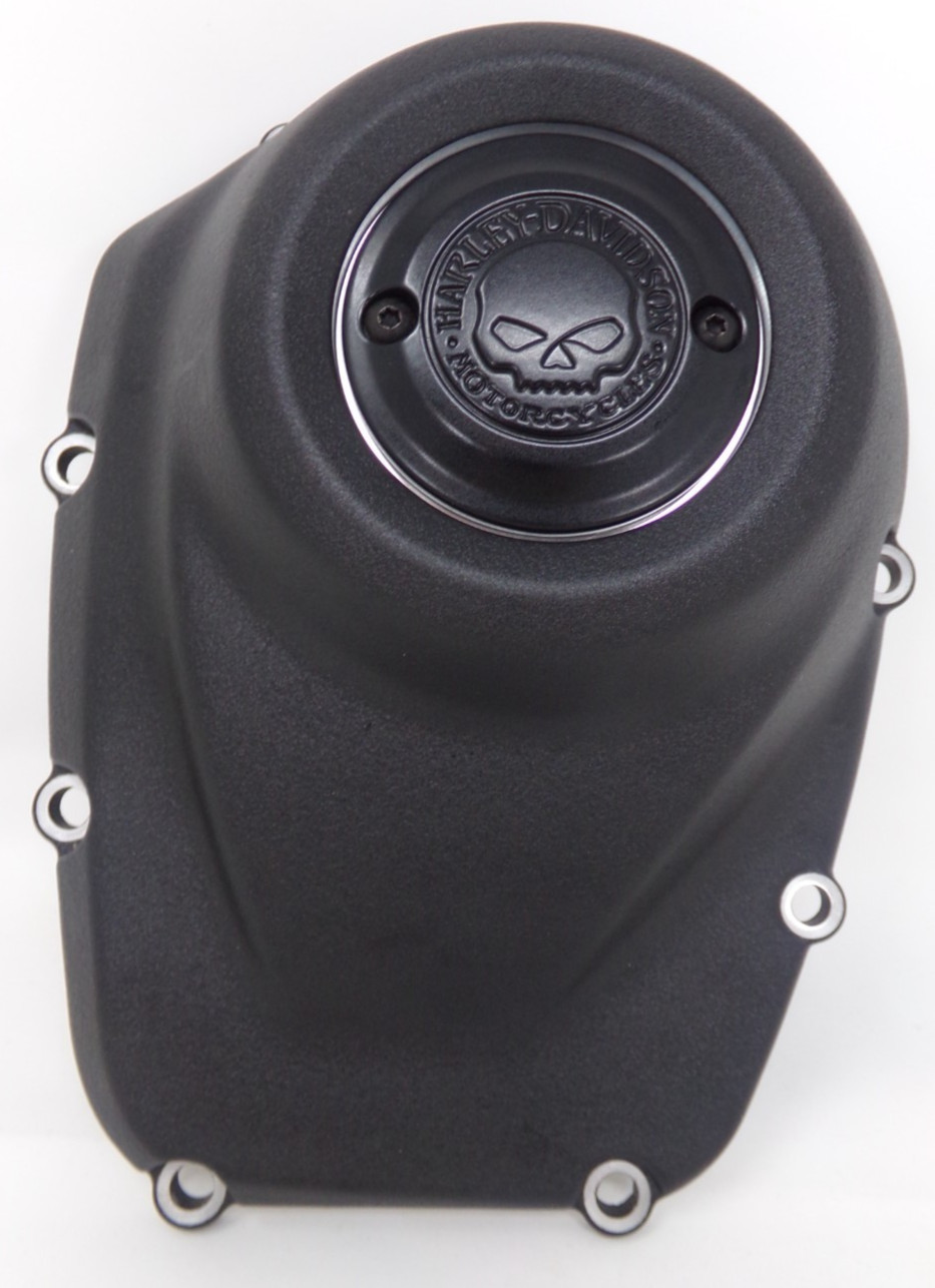 NWOB-Harley-Davidson Motorcycles Wrinkle Black Willie Skull Cam Cover # 25700368