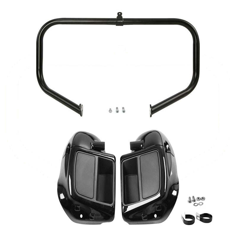 Lower Vented Fairings With Engine Guard Crash Bar Fit For Harley Touring 14-23