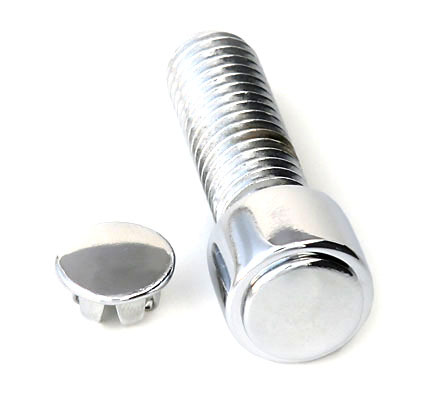 10 CHROME ALLEN HEAD BOLT PLUGS CAPS INSERTS 1/4″ 6MM M6 chopper bobber 6 steel