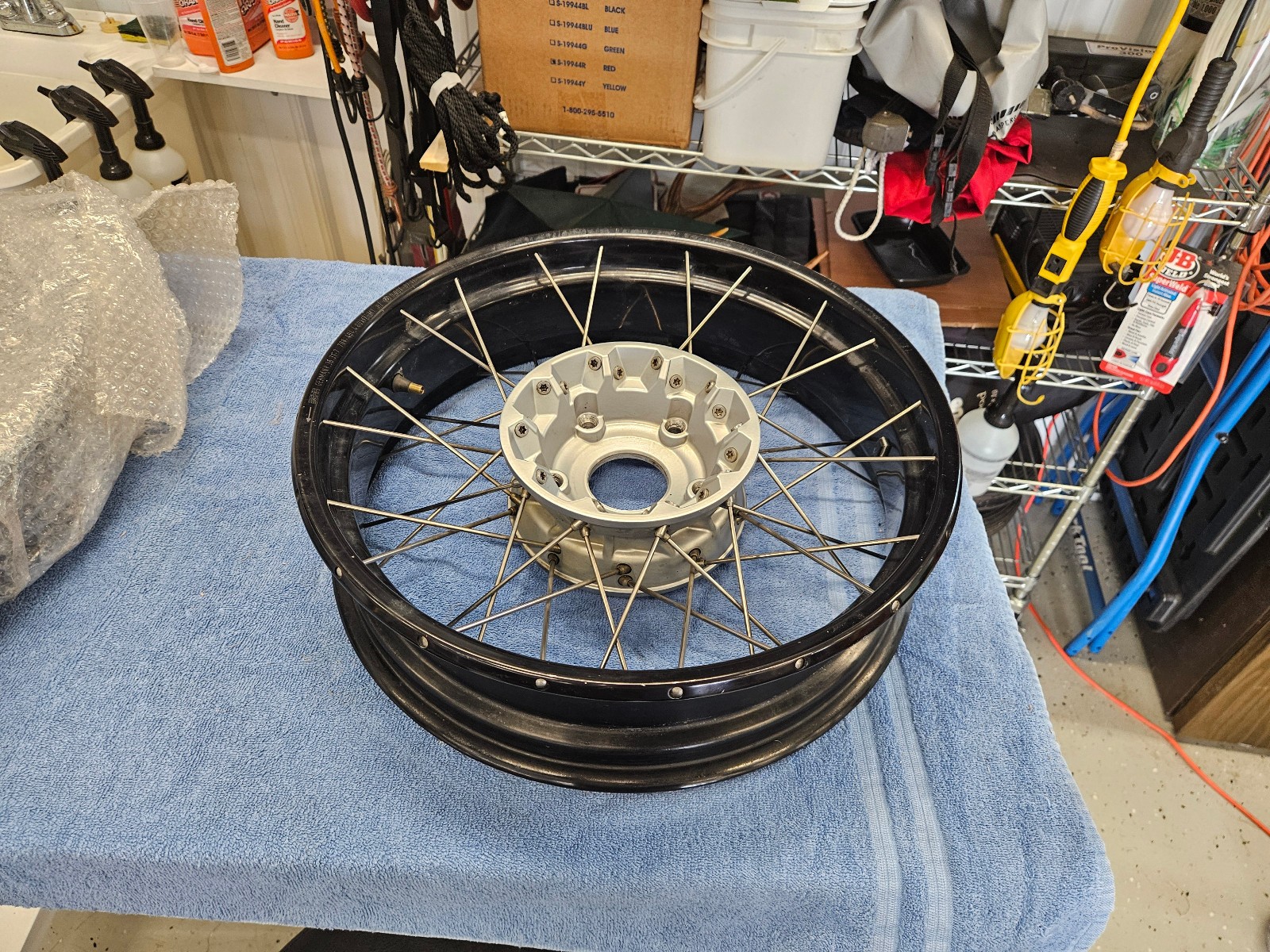 06-13 BMW OEM R1200GS Adventure Spoked Rear Wheel Rim 17X4.00 P/N: 36318553004