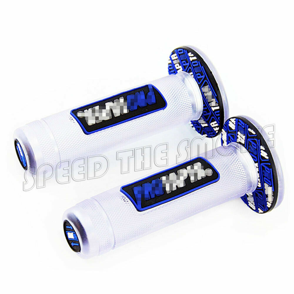 Transparent Blue 7/8″ ATV Dirt Motorcycle Grips Handle Bar Pit Dirt Bike ATV