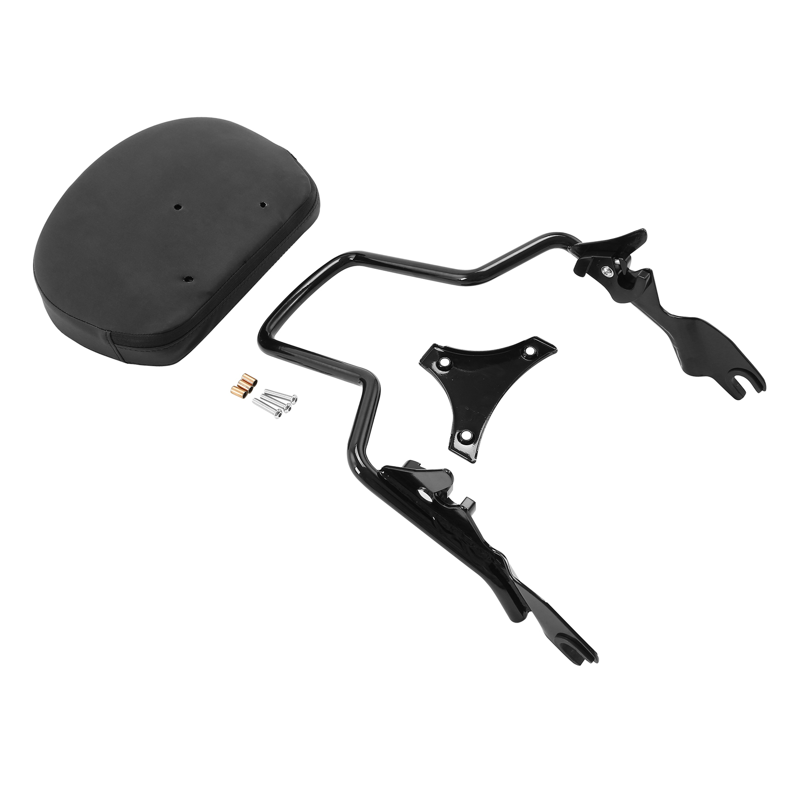 Black Detachable Backrest Sissy Bar Fit For Harley Touring Road King Glide 09-24