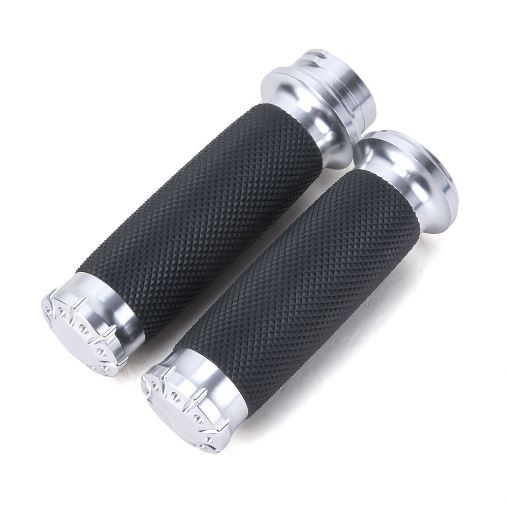 Black 1″ Motorcycle Handle Bar Hand Grips for Yamaha V-Star 650 XVS650A Classic