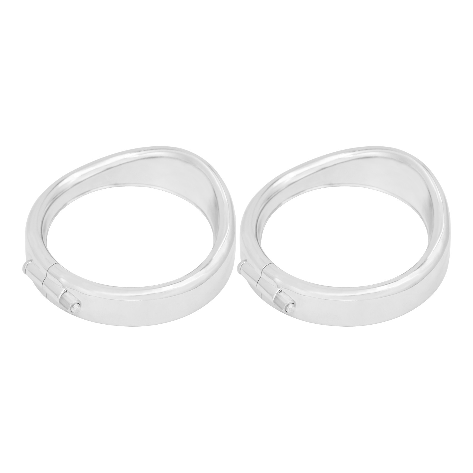 Aluminum Chrome Turn Signal Light Bezel Trim Ring For Harley Touring Road King