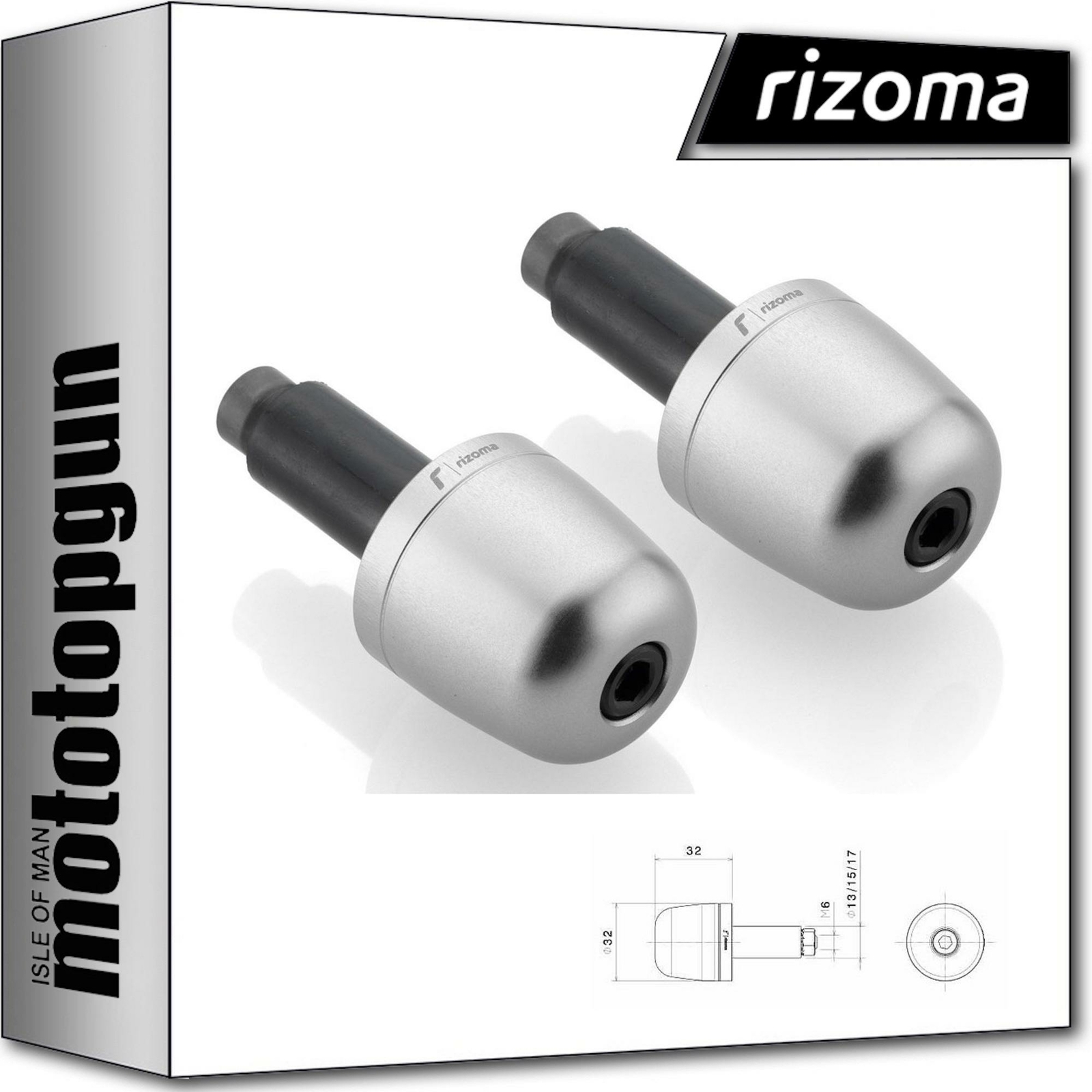 RIZOMA MA302A COUPLE BAR-END PLUGS DUCATI MONSTER S2 R 2004 04 2005 05 2006 06