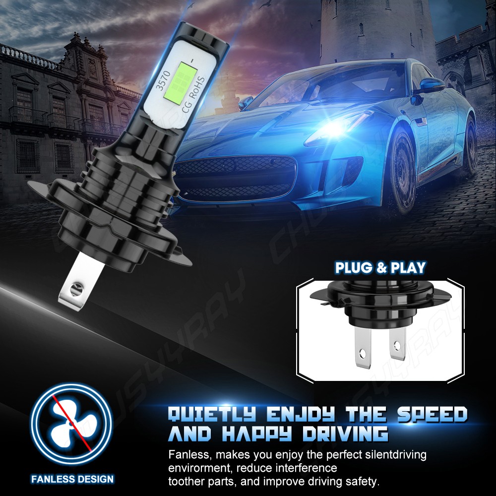 Fit Suzuki GSXR 600 750 2000-2001 H7 Xenon HID Hyper Blue Headlight Bulbs Lights